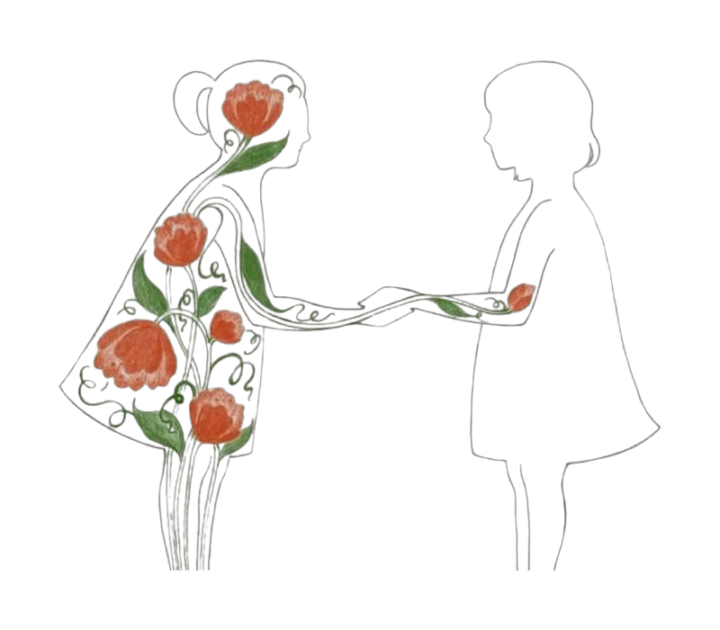 Illustration : deux personnes se tenant la main